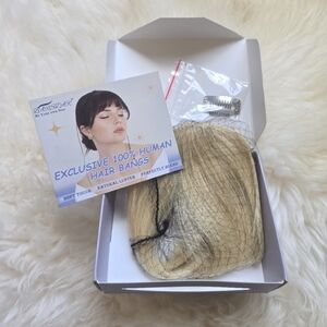 Exclusive 100% Human Hair Clip In Bangs - Blonde